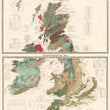 Load image into Gallery viewer, 1856 Geological and Paleontological Map of the British Isles