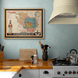 Load image into Gallery viewer, Cognac Map - Kitchen Décor