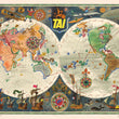 Load image into Gallery viewer, TAI Transports Aeriens Intercontinentaux by: Luc Marie Bayle 1957 - Vintage Map Reproduction
