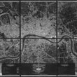 Load image into Gallery viewer, Greenwoood’s Six Sheet Map of London, 1827 | Fine Reprint Wall Mural - Inverted Black & White