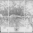 Load image into Gallery viewer, Greenwoood’s Six Sheet Map of London, 1827 | Fine Reprint Wall Mural - Black & White