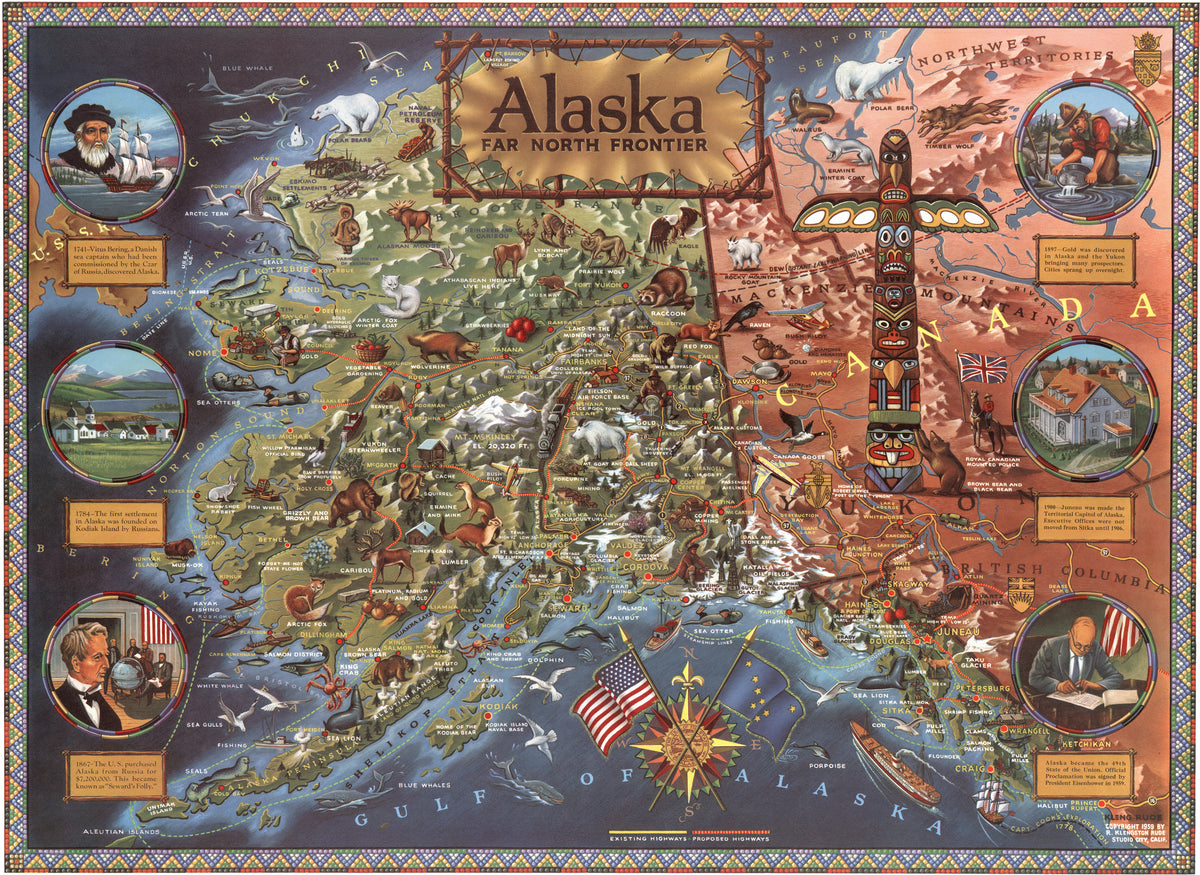 Carte Postale Vintage Alaska - Quintette From The Frozen North - États-Unis