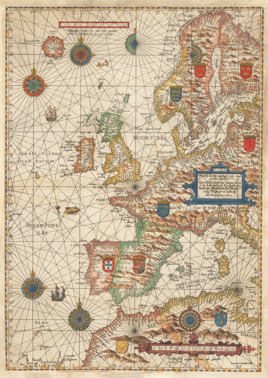 Universe Europe maritime eiusque navigationis descriptio. By: Lucas Janszoon Waghenaer Date: 1583