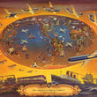 Load image into Gallery viewer, Vintage Pan American Airlines World Map