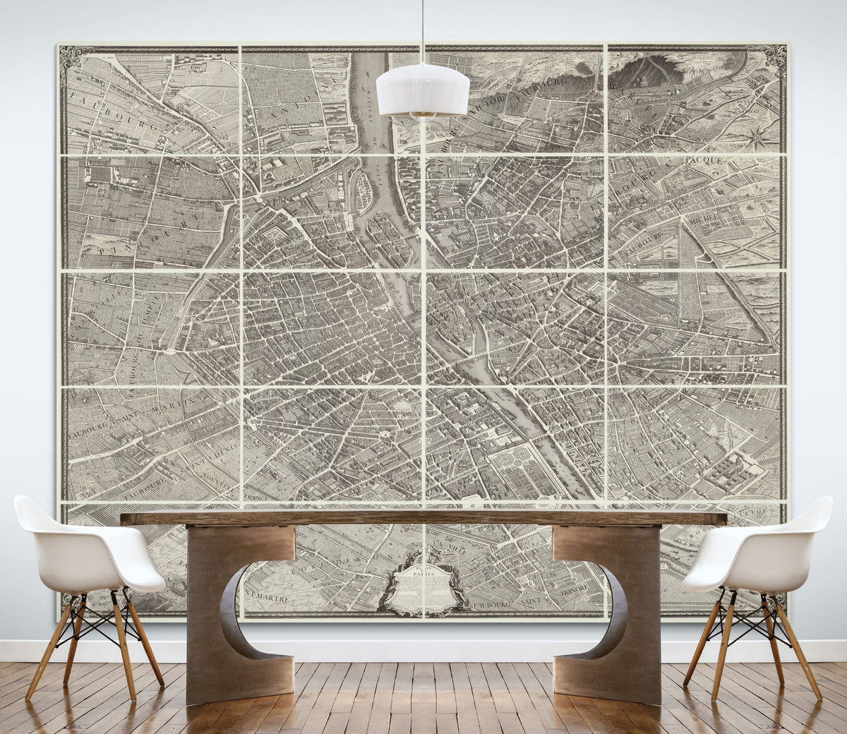 1734-36 The Turgot Plan of Paris | Fine Print Wall Covering – the