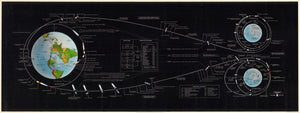 Vintage Map of Apollo 11 Manned Lunar Landing by: NASA, 1969 