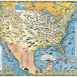 Load image into Gallery viewer, Fine Print Reproduction: Sportsmen's Fishing Map of the United States and Neighboring Waters by: Ira Moss, 1956