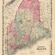 Load image into Gallery viewer, Vintage Map Print: Johnson's Maine, 1862