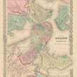 Load image into Gallery viewer, 1856 Map of Boston and Adjacent Cities