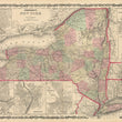 Load image into Gallery viewer, Vintage Map Print: New York State by: Johnson & Browning, 1861