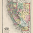 Load image into Gallery viewer, Antique County Map of California and Nevada by: Warner & Beers, 1875