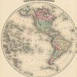 Load image into Gallery viewer, Vintage Map Print: Johnson's Western Hemisphere, 1861