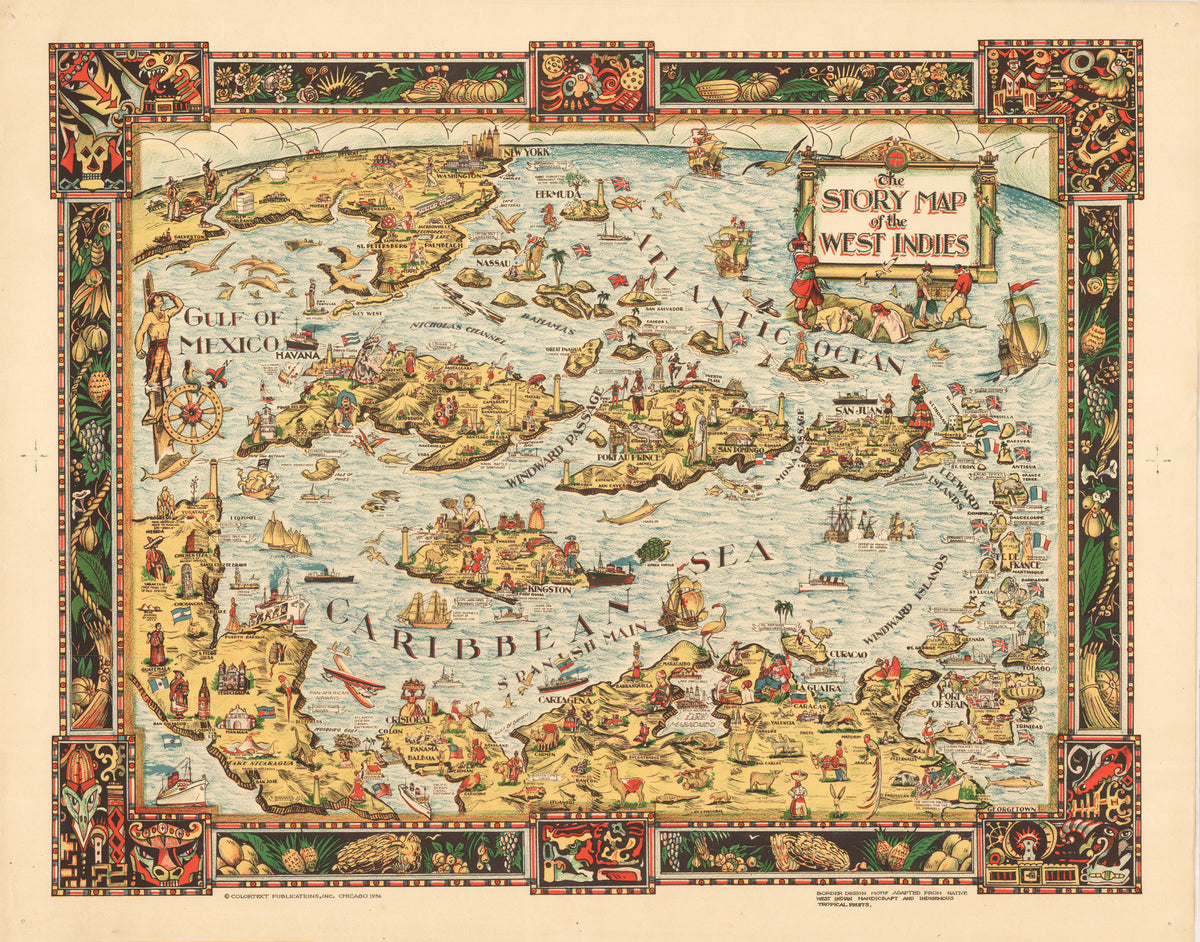売れ筋ランキングも掲載中！ The Story Map of the West Indies : theVintageMapShop.com 洋書
