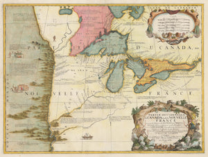 1688 Partie Occidentale du Canada ou de la Nouvelle France...
