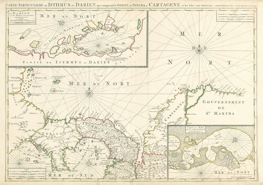 1700 Carte Particuliere de Isthmus ou Darien - Main Image