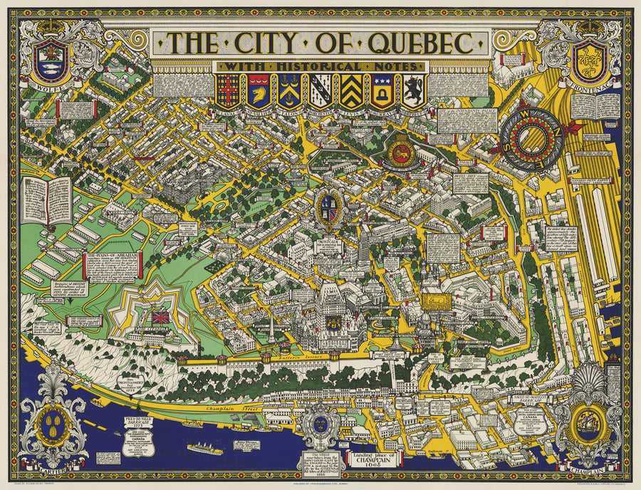 1932 The City of Quebec with Historical Notes