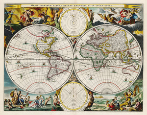 1682 Orbis Terrarum Tabula Recens Emendata et in Lucem Edita