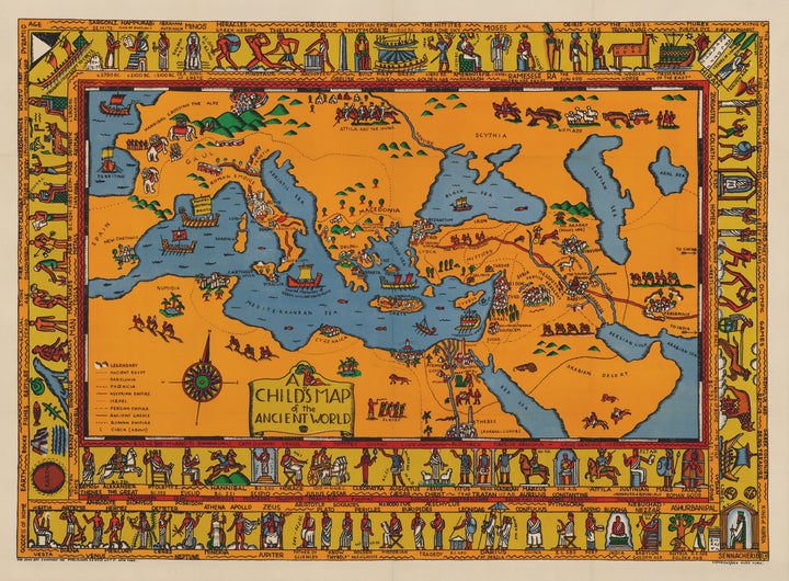 A Child’s Map of the Ancient World by: Alice York, 1926 
