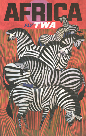 Vintage Travel Poster | Africa: Fly TWA by: David Klein, 1960s