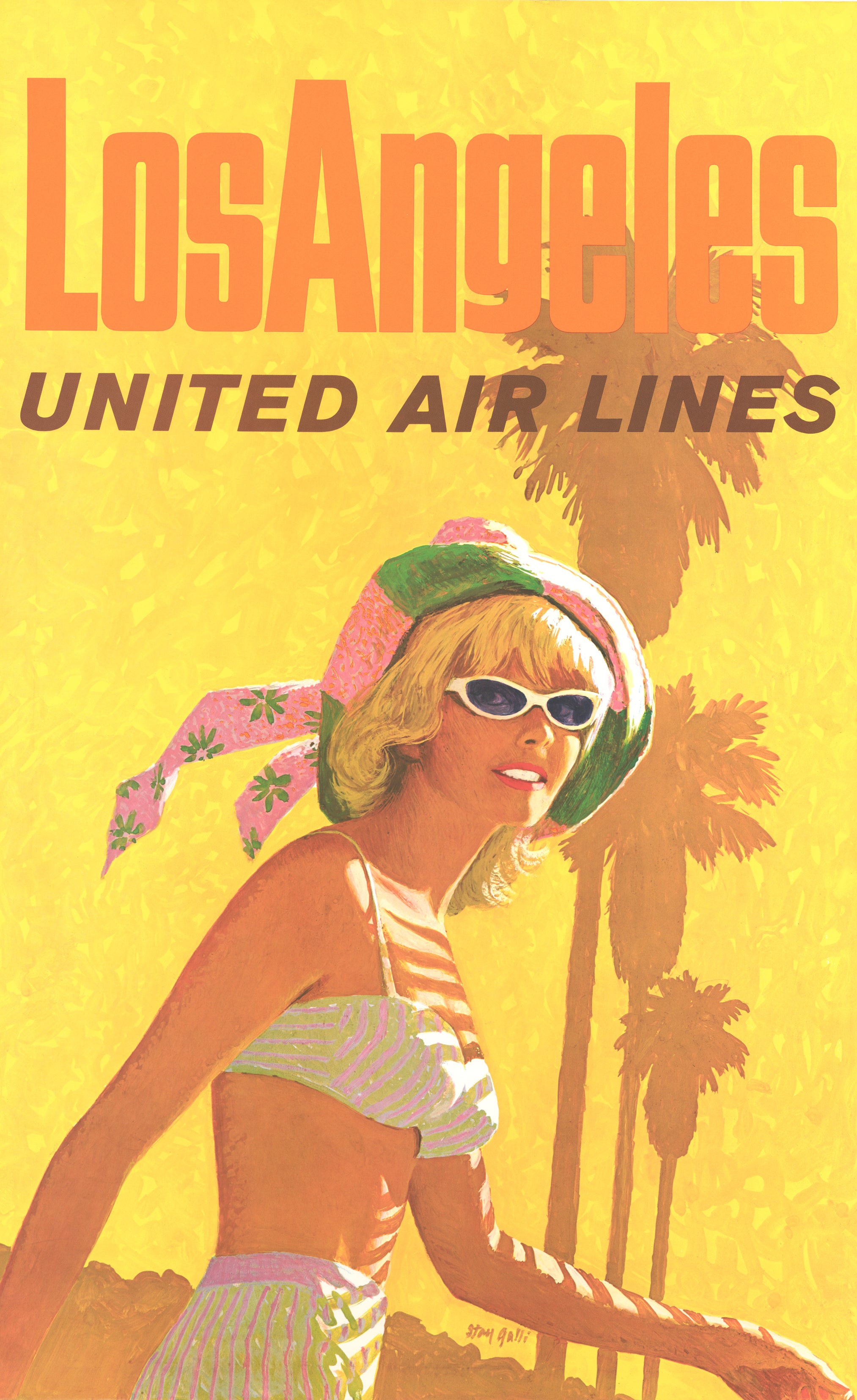 1950s/60s ビンテージ United Airline ポスター 1950s/60s ビンテージ