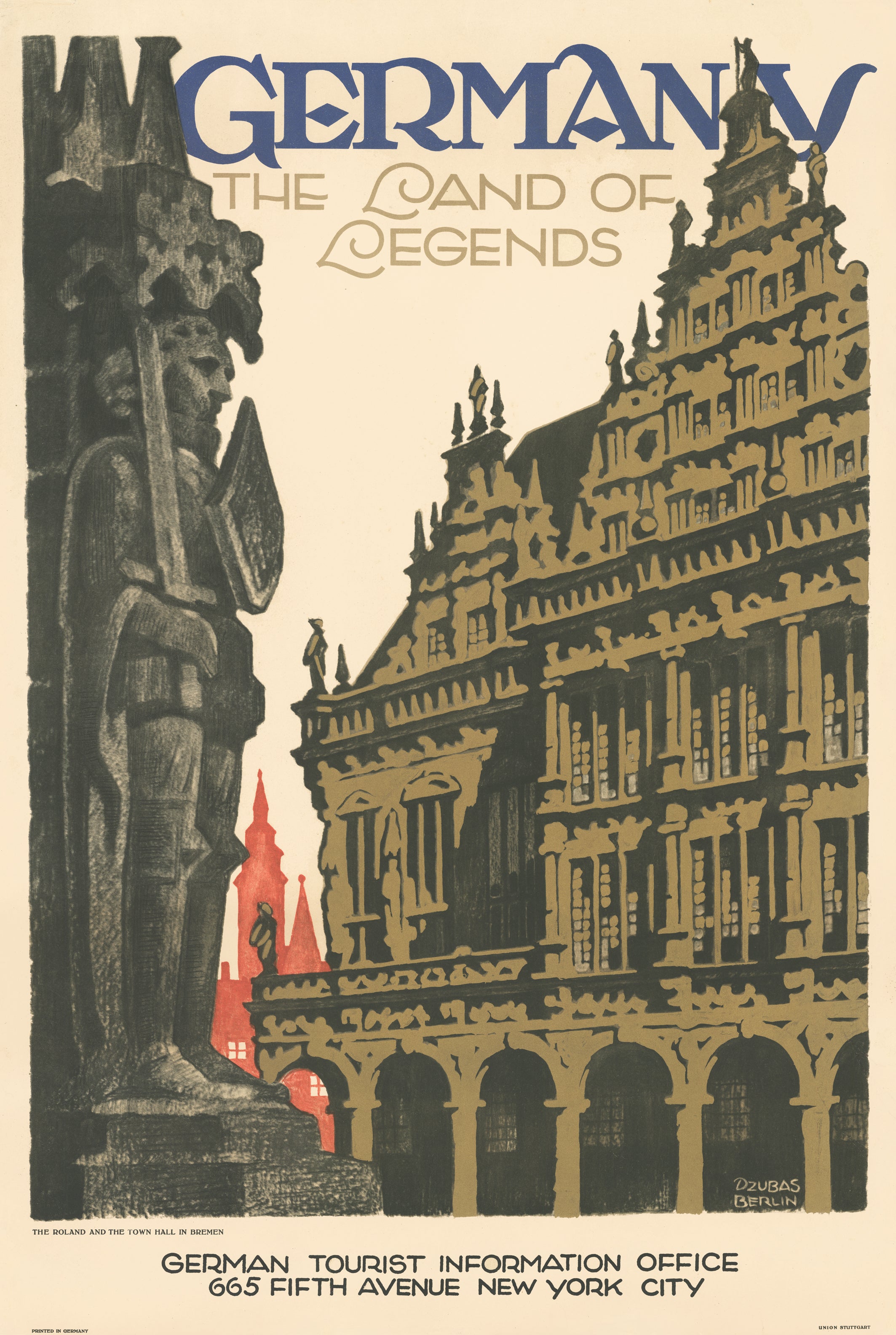 Vintage Travel Poster Germany: The Land of Legends By: Friedel