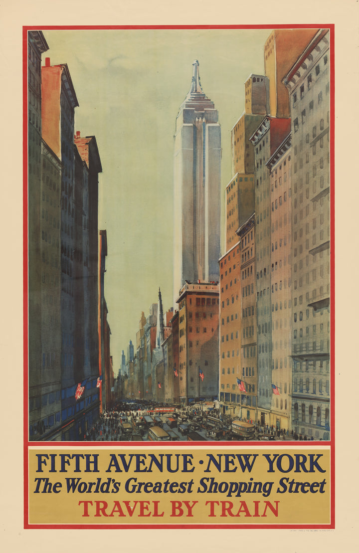 Vintage Poster Fifth Avenue - New York | The World's Greatest Shopping Street