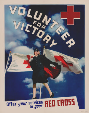 WWII Poster Reprint: Volunteer for Victory - American Red Cross, 1944