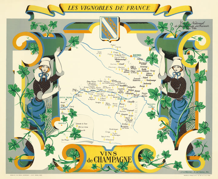 Les Vignobles de France | Vins de Champagne By: Remy Hetreau, 1954