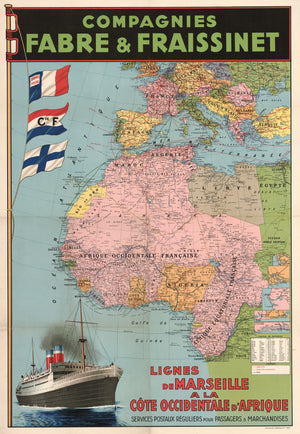 Compagnies Fabre & Fraissinet: Lignes de Marseilles a la Cote Occidentale d’Afrique By: R. Chapelet Date: 1930-5