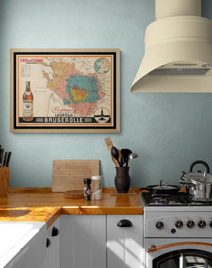 Cognac Map - Kitchen Décor