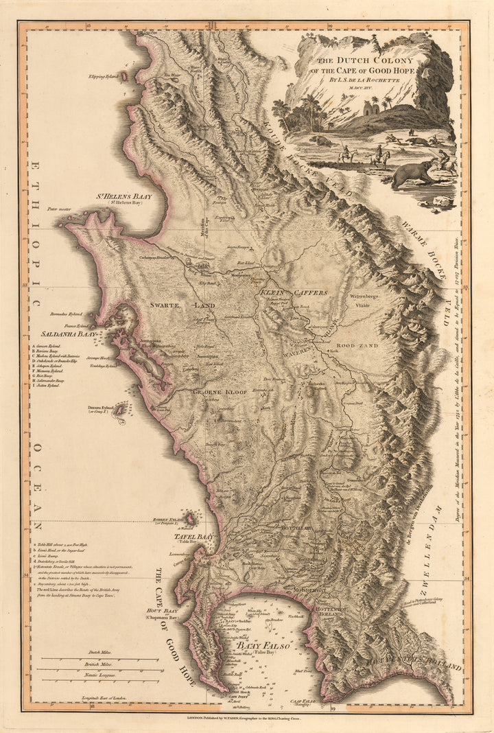 The Dutch Colony of the Cape of Good Hope By: William Faden Date: 1795