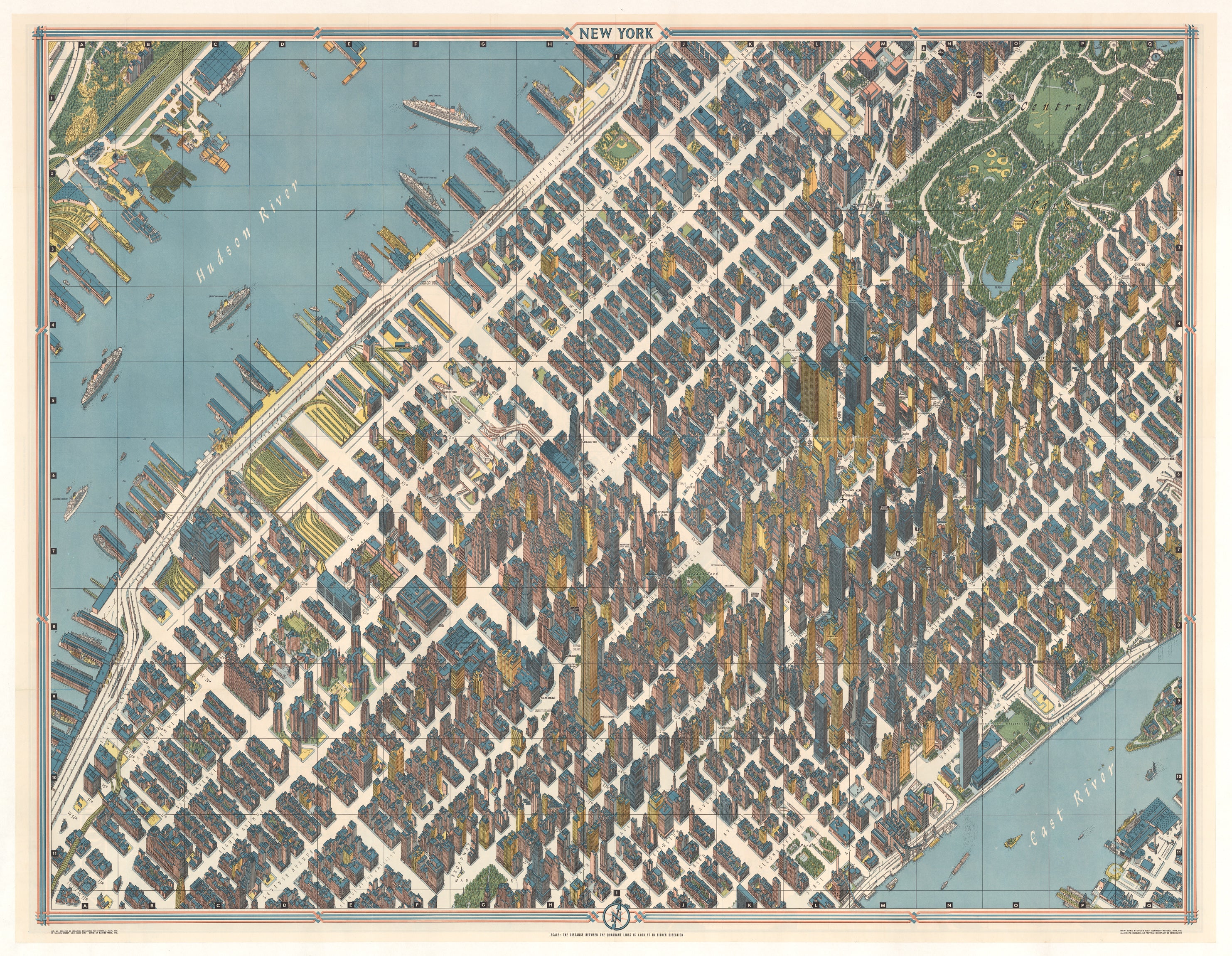 1963 New York – the Vintage Map Shop