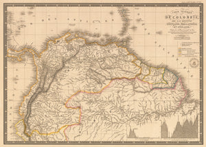 Carte Generale De Colombie, et De La Guyane Francaise, Hollandais By: Adrien Hubert Brue Date: 1826