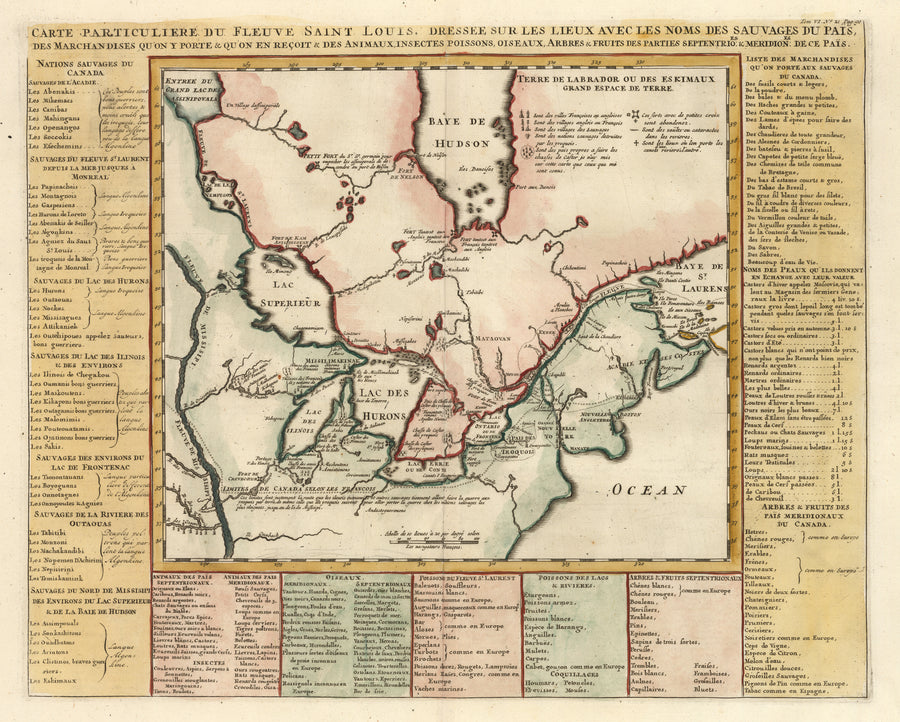 1719 Carte Particuliere Du Fleuve Saint Louis...