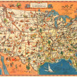 Load image into Gallery viewer, A Good-Natured map of the United States... by: Greyhound 1934 
