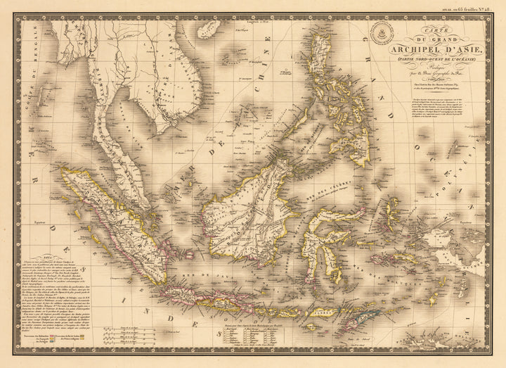 Carte du Grand Archipel d’Asie, (Partie Nord-Ouest de l’Oceanie). By: Adrien Hubert Brue Date: 1826 