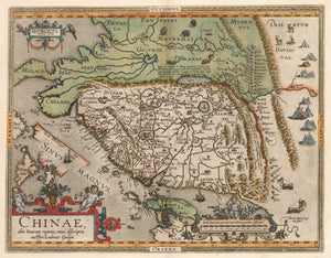 Chinae, olim Sinarum regionis nova descriptio... by: Ortelius 1588