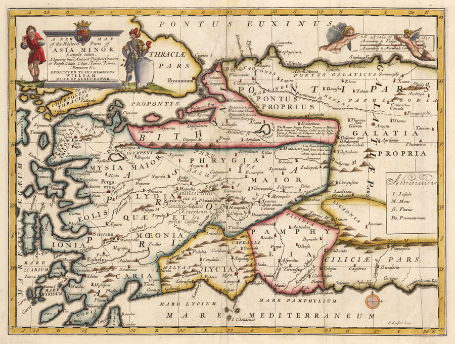 A New Map of the Western Parts of Asia Minor... by: Edward Wells, 1700