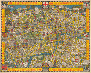 The Wonderground Map of London Town by: Leslie MacDonald Gill | Fine Print Reproduction