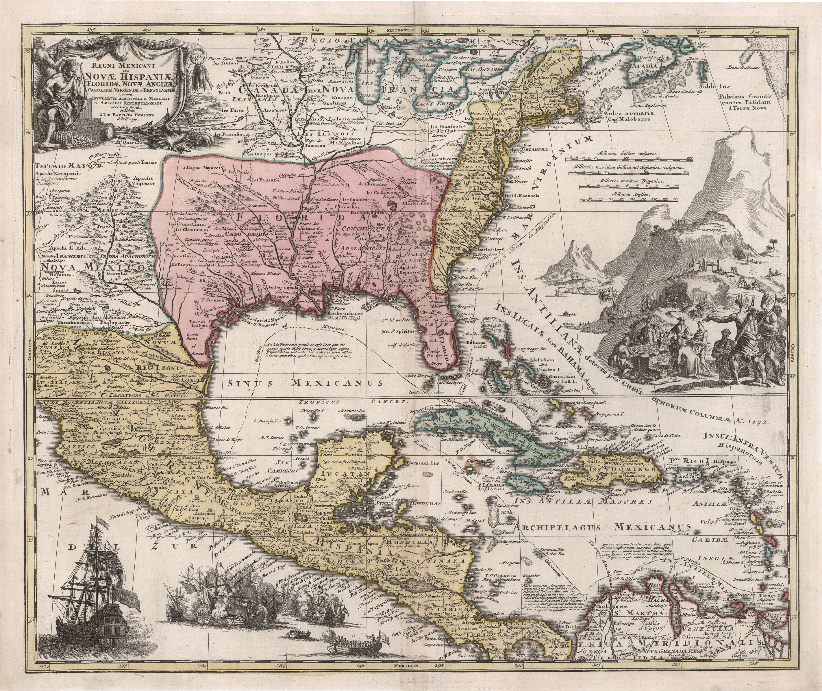 Regni Mexicani Seu Nova Hispanae by Homann, 1725 - Reproduction – the ...