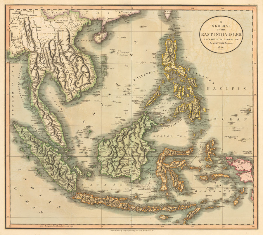 1801 A New Map of the East India Isles