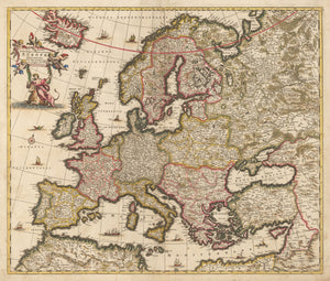 Nova et Accurate divisa in Regna et Regiones praecipuas Europae Descriptio... By: Frederick de Wit Date: 1689