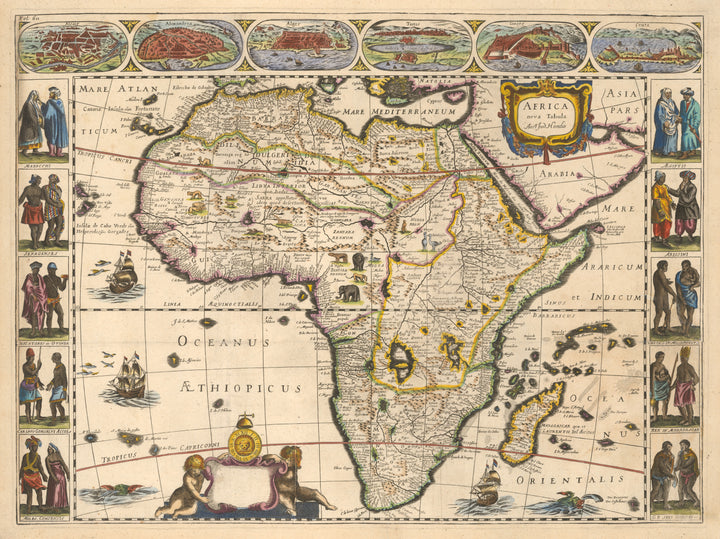 Africa nova Tabula Auct. Jud Hondio By: Jodocus Hondius Date: 1659