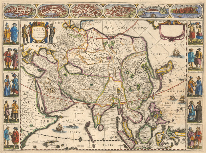 Asia recens summa cura delineata... by: Hondius 1659