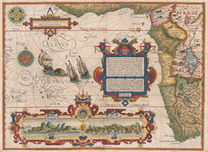 Typus orarum maritimarum Guineae, Manicongo &Angolae ultra Promentorium Bonae spei susq… By: Jan Huygen Van Linschoten & Arnold Van Langren Date: 1596