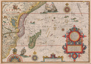 Typus orarum maritimarum Guineae, Manicongo &Angolae ultra Promentorium Bonae spei susq… By: Jan Huygen Van Linschoten & Arnold Van Langren Date: 1596 