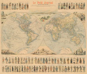 1900 Le Petit Journal Mappemonde