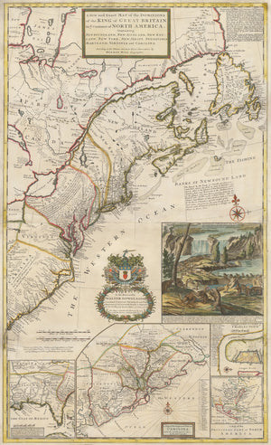 1731 A New and Exact Map of the Dominions of the King of Great Britain...