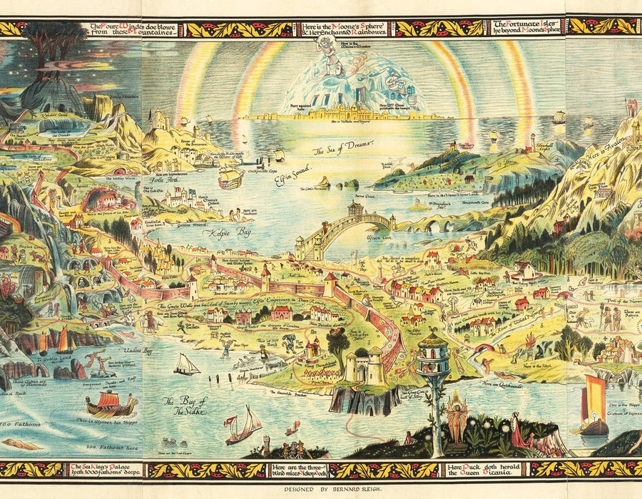 1918 An Anciente Mappe of Fairyland - newly discovered and set fourth