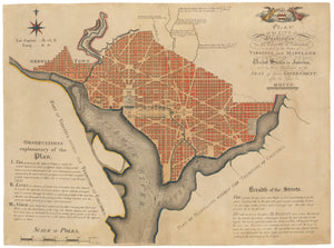 1792 Plan of the City of Washington in the Territory of Columbia